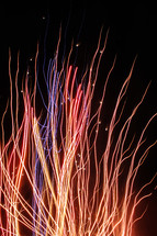 streaks of color from fireworks 