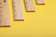 rulers on a yellow background 