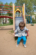 Toddler on a playground 