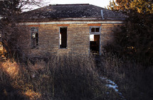 An old abandoned farm house. 