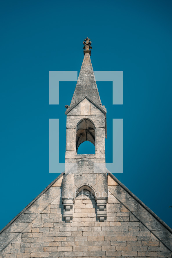 Cathedral church building spire, tower, historic architecture, blue sky, place of worship, temple