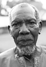 face of an elderly man