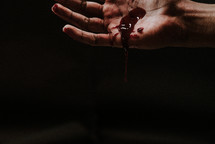 bleeding hand of Christ