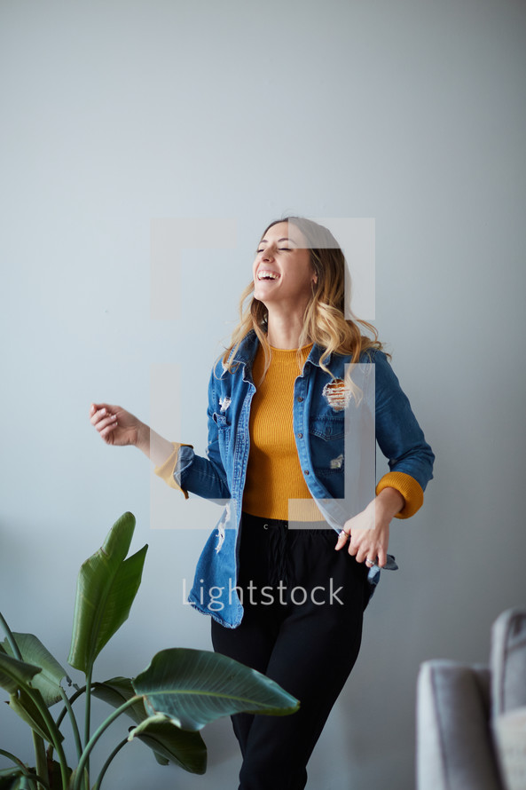 a laughing woman 