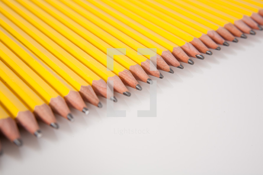 pencil leads in a row