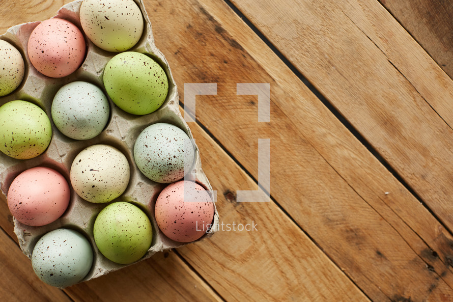speckled pastel Easter eggs 