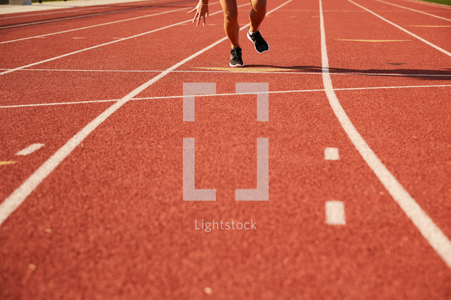 a runner on a track 