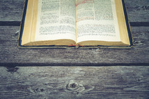 opened Bible outdoors 