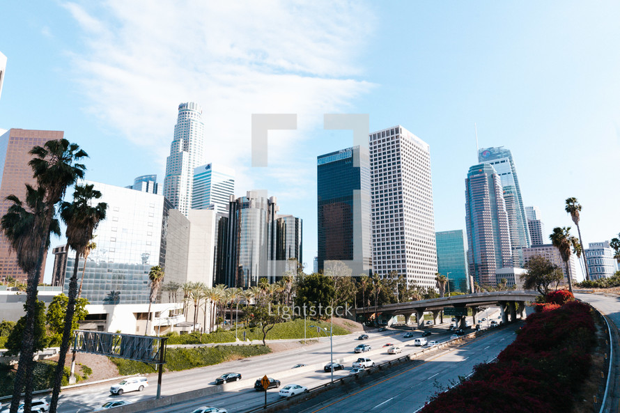 city skyscrapers in Los Angeles 