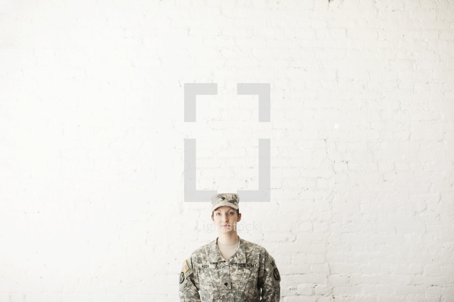 Female soldier.