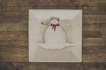 snowman plate 