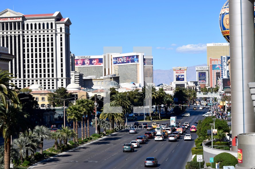 The Las Vegas Strip during the day 