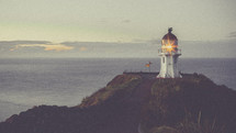 light on a lighthouse 