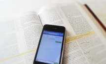 I love you text message on a Bible