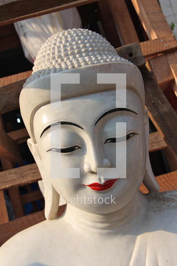 white Buddha statue 