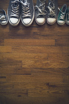 row of sneakers 
