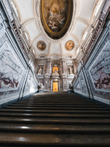 Internal staircase of a royal palace.