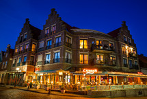 Cafes in the evening in the Netherlands