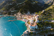 Amalfi in summer season 