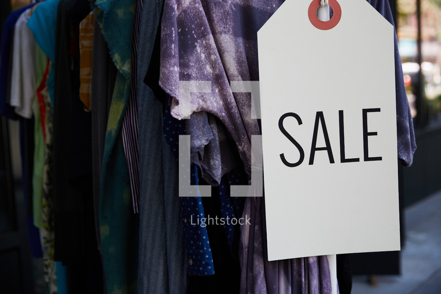 clothing sale sign 