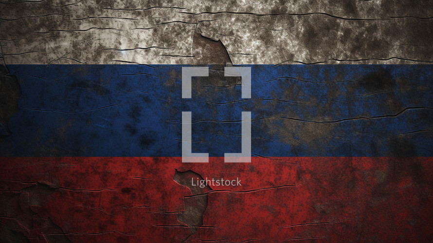 Grunge Russian flag background.
