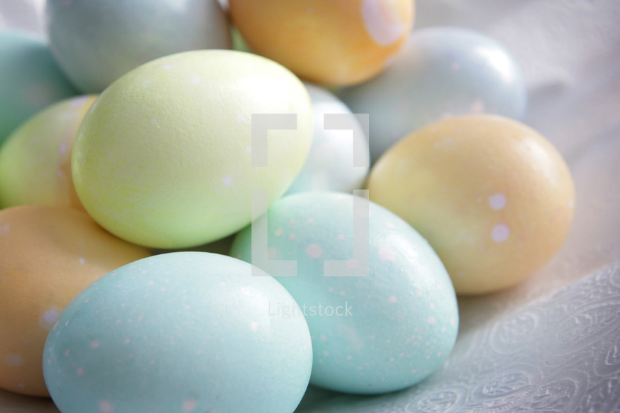 pastel dyed Easter eggs 