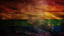 Grunge pride flag background. 