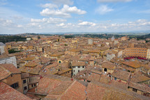 Tuscan old city center of Siena, Italy