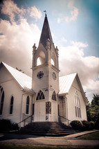 a white church 