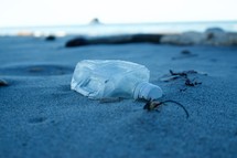 trash on a beach 