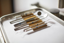 dental tools in an exam room at a dental office 