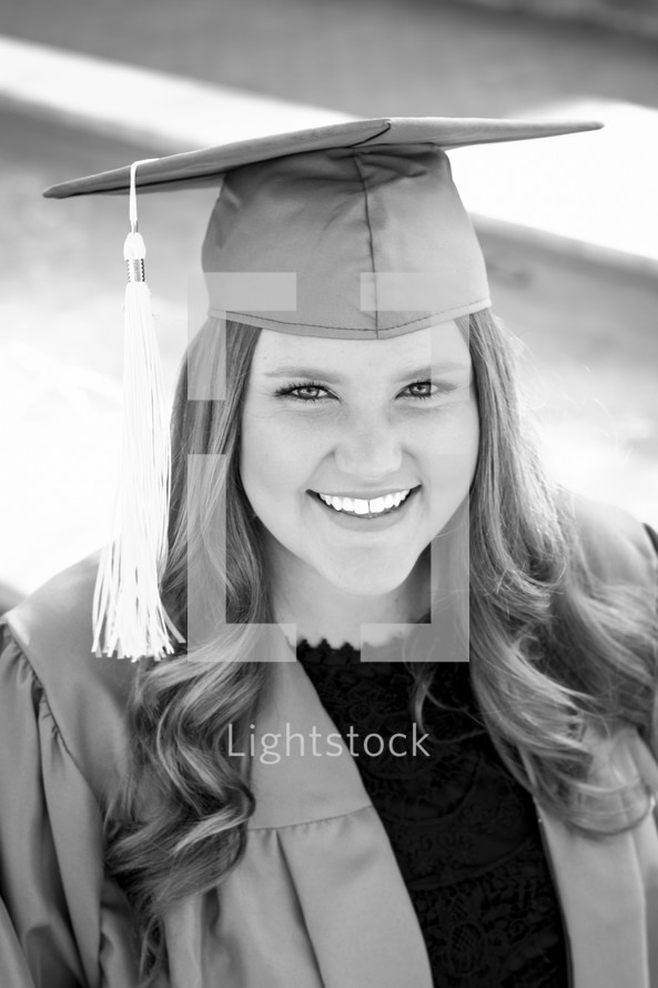 a happy female graduate 