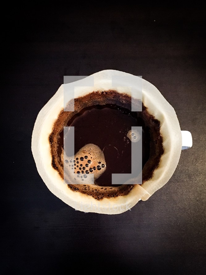 coffee filter in a mug 