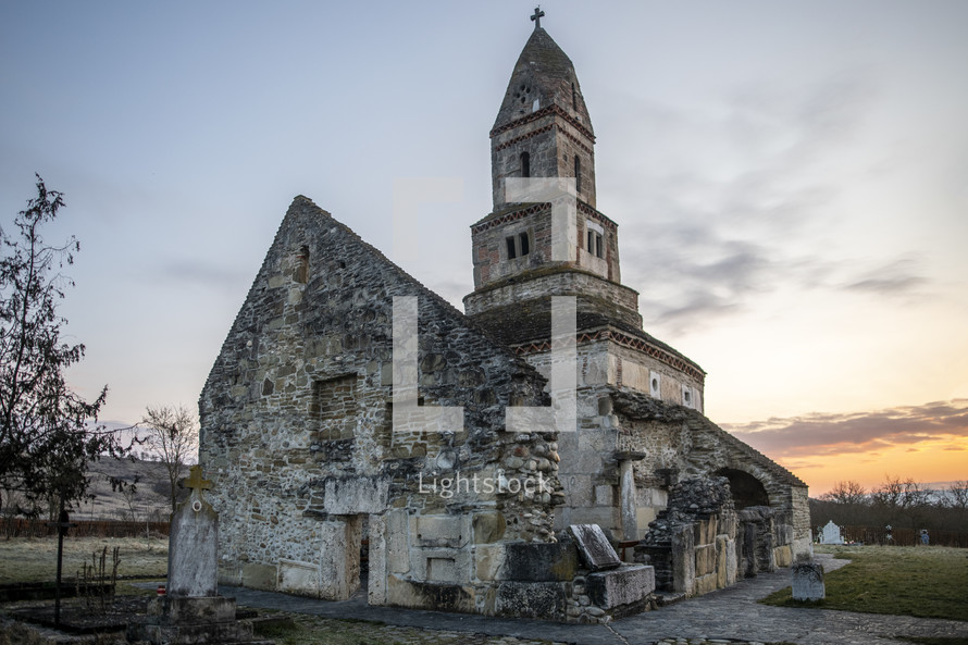 old crumbling church 