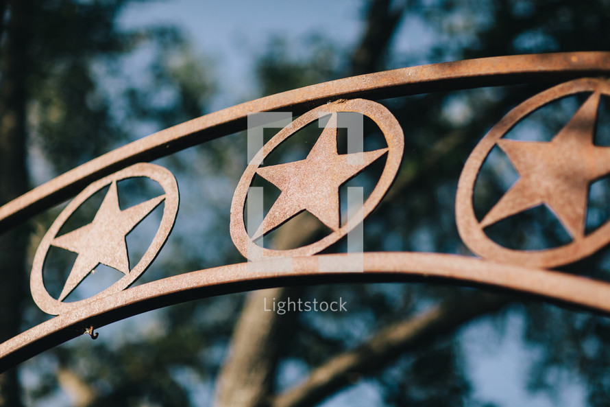 Texas star metal sign 