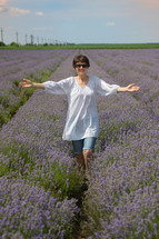 woman in a field of lavender 