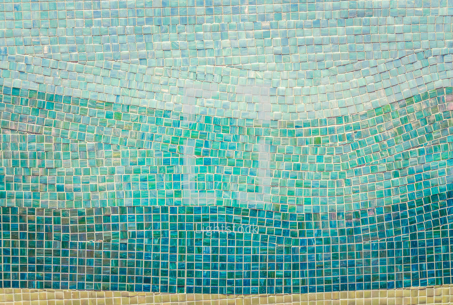 teal and turquoise tile mosaic 