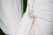 back of a brides dress 