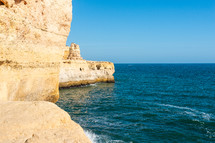 The cliffs at the seaside town of Carvoeiro, Algarve, Portugal