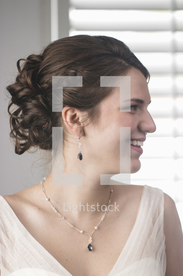 side profile of a bride 