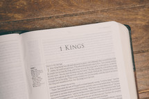 Bible opened to 1 Kings 