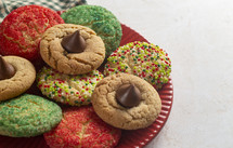 plate of Christmas sugar cookies 