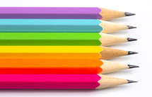 rainbow colored pencils 