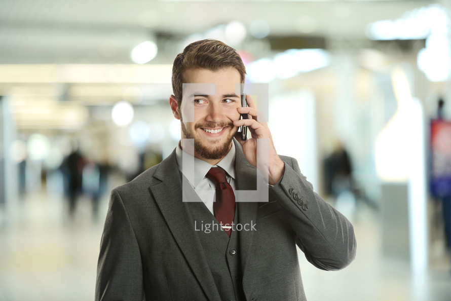 businessman on a cellphone 