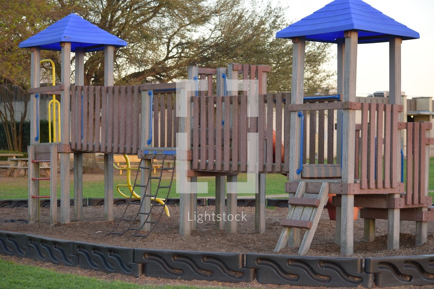 An elementary school playground 