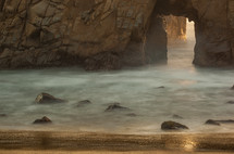 sea cave and ocean 