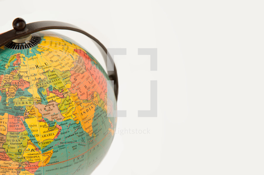 World globe against a white background 