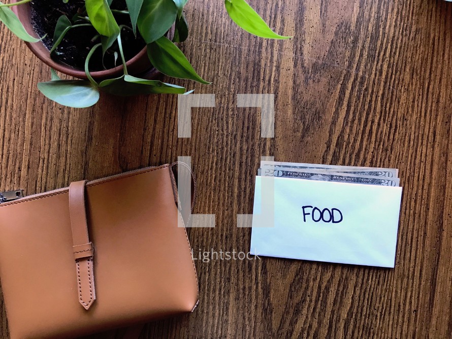 budgeting with cash - food envelope 