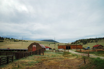 barns on farmland 