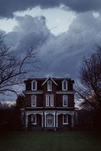 house under stormy sky